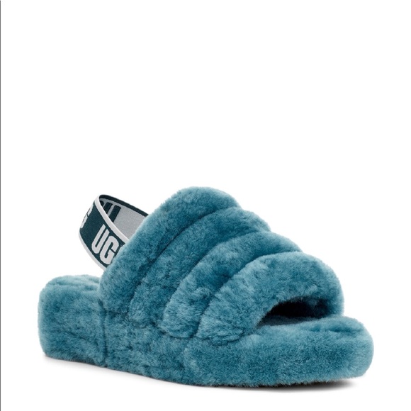 UGG Shoes - Teal Size 6 Ugg Fluff Yeah Sandals